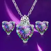 Colar Brincos Joias Conjunto Exquisito Brilhante Versátil Moda Fresca Memorial Presente de Aniversário conjunto
