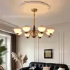 Lámpara de araña, Lámpara de sala de estar, Lámpara Mágica de Frijol de Lujo Vintage, Lámpara Francesa de Gama Alta para Comedor, Iluminación de Pasillo Retro Americana de Madera de Nogal