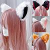 Horquilla blanco y negro anime gato de peluche oreja femenina tocado de zorro oreja de gato sirvienta estudiante accesorios para el cabello diadema para la cabeza
