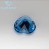 Pin de fábrica 5A en forma de corazón 119# Espinela azul marino cristal piedra desnuda sintética parte inferior puntiaguda amor en forma de corazón 119 Espinela azul marino