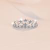 Anillo de Corona de Plata de Ley S925 Modelo Nuevo Transfronterizo, Anillo de Joyería Romántico de Moissanita de Moda y Versátil para Mujer, Al por Mayor en Stock