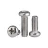 Pm304 Acero Inoxidable Cabeza Cruzada Pan Alambre Máquina Estándar Nacional 818 Cabeza Semicircular Tornillo Pequeño Digital Venta al por Mayor Rosca M8M10