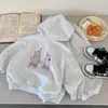 Conjunto de Otoño para Niños 2026 Nueva Sudadera de Primavera y Otoño para Niñas Estilo Coreano Cárdigan con Capucha para Niños Conjunto Casual de Dos Piezas