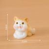 Micro paisagem criativa ano novo fofo gato laranja da sorte caixa cega joias acessórios carro desktop pequenos enfeites