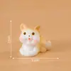 Micro paisagem criativa ano novo fofo gato laranja da sorte caixa cega joias acessórios carro desktop pequenos enfeites