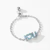 Anillo de Cadena con Letras "I LOVE U" de Plata de Ley 925 Lujo Ligero Romántico para Mujer Temperamento Suave Regalo del Día de San Valentín