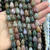 Gotas de água de pedra natural contas soltas Ágata de cristal furo reto gotículas de água lisa diy hairpin acessórios para cabelo produtos semi-acabados atacado