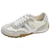 Zapatillas de Entrenamiento Alemanas Versátiles de Suela Gruesa para Mujer, Moda Otoño 2026 Estilo Simple Retro con Cordones Bloque de Color Suela Suave Zapatos Deportivos Casuales