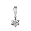 Huiyue moda aleación Diamante con cuentas pulsera accesorios DIY copo de nieve girasol cuenta de agujero grande colgante en stock al por mayor