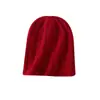 Cachemira 2026 Otoño/Invierno Nuevo Estilo para Mujer de Gama Alta Color Sólido Tejido de Punto Trenzado Engrosado Cálido Moda Gorro de Punto Casual