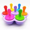 Caja de silicona para paletas de 7 orificios, suplemento alimenticio, bandeja de hielo, hogar, niños, hielera, bricolaje, color, helado, pastel, molde para paletas, fábrica