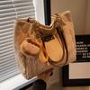 Bolsa de Lona para Mujer, Gran Capacidad, Nueva Versátil Bolso de Hombro Otoño 2026, Bolso de Tela Casual, Bolso Tote Texturizado para el Trabajo