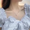 Colar Minimalista Europeu e Americano da Moda, Personalidade Deslumbrante, Patchwork Borboleta, Aço Titânio, Não Desbota, Corrente de Clavícula Fashion para Mulheres