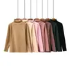 Nueva Camiseta Térmica de Manga Larga con Cuello Medio Alto Ajustada Estilo Invierno para Mujer, Top Base Cálido Casual