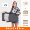 Bolsa de Almacenamiento de Edredón No Tejida, Ventana Visual, Bolsa de Almacenamiento de Ropa Edredón a Prueba de Humedad, Bolsa de Embalaje para Mudanza, Caja de Almacenamiento para Cama