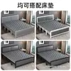 Cama plegable para uso individual o doble, cama para siestas en casa para adultos, cama individual duradera para viviendas de alquiler, cama plegable engrosada y reforzada
