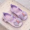 Zapatos de Princesa para Niñas 2026 Nuevo Primavera Tacones Altos Infantiles Zapatos de Cristal para Niñas Elegantes Zapatos de Piel de Sirena