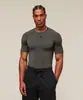 Camiseta Deportiva Ajustada de Manga Corta con Estampado Gymshark para Hombre, Fitness, Baloncesto, Running, Elástica, Entrenamiento