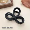 Grampo de cabelo grande elegante estilo coreano com bolinhas delicadas para coques na parte de trás da cabeça, acessório de cabelo elegante em forma de tubarão para meninas