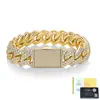 Cadena Cubana de Plata S925 con Moissanita Pulsera Hip-Hop Collar de Comercio Exterior Transfronterizo 8-10-12-14-16mm en Stock