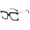 Gafas de moda OL modernas personalizadas Especial lisas para comercio exterior transfronterizo gafas simples hermosas con incrustaciones de diamantes gafas anti luz azul
