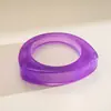 Pulseira Europeia e Americana Transfronteiriça de Resina Roxa Degradê, Pulseira Geométrica Personalizada de Alto Padrão, Joia Exagerada da Moda de Nicho para Mulheres