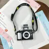 Mini Câmera Artificial Flash Clique Suavemente Boneca de Pelúcia Alça Diagonal Sorridente Tecida Câmera