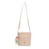 Bolso Tejido de Color Sólido de Moda para Mujer con un Toque de Lujo, Elegante Bolso de Hombro, Bolso Cubo, Bolso Simple Versátil Moderno Artístico