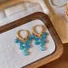 Pendientes de Borla Corazón de Cristal de Dopamina, Lujo Ligero, Gama Alta, Diseño de Hebilla de Oreja Retro, Pendientes Dulces y de Moda para Mujer