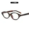Óculos Nerds Ovais Anti-Luz Azul Novo Estilo Moda Feminina Combinando Miopia Moda Personalidade Usar Óculos Planos Armação de Óculos