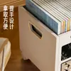 Caixa de Armazenamento de Livros, Suporte de Armazenamento para Mochilas, Estante de Livros Dobrável Móvel para Debaixo da Mesa, Carrinho Pequeno de Chão, Caixa de Livros com Rodas para Estudantes