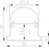 T8 inserto aluminio plástico completo integrado tubo de lámpara impermeable 19 placa ancha tubo de lámpara para plantas carcasa