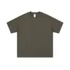 Camiseta masculina de verão estilo americano, manga curta, cor verde-damasco, estilo montanha, 100% algodão, gola redonda, resistente, respirável, com design exclusivo