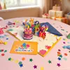 Tarjeta de Felicitación de Cumpleaños con Música Estéreo Sentido Avanzado 3D Estéreo con Chip Luz Música Efecto de Soplido Tarjeta de Agradecimiento