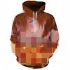 Novo Suéter Masculino Cartoon Preto e Branco Colorido Cartoon Yan Preto Otaku Suéter com Capuz Casual Estampado Digital 3D