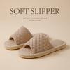 Fábrica de Zapatos Qidan Pantuflas de Lino para Mujer Verano Hogar Interior Suela Suave Transpirable Antideslizante Silenciosas Pantuflas de Piso para Pareja para Mujer