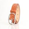 Cinto feminino com fivela japonesa, padrão popular de tecido, cinto feminino multicolorido, moderno, decorativo, para estudantes, atacado