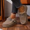 Transfronterizo Nuevos Zapatos de Algodón Gruesos y Cálidos para Mujer Talla Grande Otoño e Invierno Suela Gruesa Acolchado de Terciopelo Nuevos Zapatos Casuales de Algodón con Suela Plana En Stock