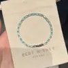 Pulseira de Zircônia Verde Menta Estilo Xiaohongshu, Toque de Luxo Leve e de Alta Qualidade, Acessório de Mão Versátil da Moda Estilo Coreano Ins