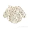 Ropa de primavera y otoño para bebés, mameluco de manga larga para niñas, atuendo de princesa súper lindo y dulce para salidas, adecuado para celebraciones de un mes y 100 días