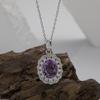 Collar de plata de ley S925 con amatista natural, citrino y topacio, color tesoro, para mujer, ligero, de lujo, de moda, de alta gama, con sentido explosivo.