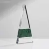 Trophy de mármol y cristal al por mayor de fábrica, grabado gratuito, conmemorativo del año de construcción de grupo para conferencias, de alta gama, personalización gratuita