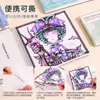 Cuaderno de bocetos acuarela 100% algodón Fruta Azul 300g Textura Media Portátil Tinta que no traspasa Diario de Bocetos para Estudiantes Cuaderno Especial para Bocetos
