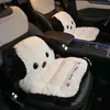 Cojines de felpa personalizados para asiento de coche, fundas de asiento de coche de invierno para mujer, engrosados y cálidos, con respaldo integrado