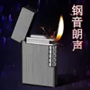 MF891 nuevo Langsheng rueda de amolar llama abierta inflable retro letras personalizadas LOGO encendedor de metal al por mayor