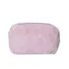 Bolsa de Lápis de Pelúcia Nova Cor Sólida para Meninas Bolsa de Mão Cor de Doce Portátil Doce Macio Cereja Bolsa de Maquiagem Bolsa de Lápis