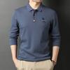 Polo holgado de manga larga para hombre, de comercio exterior transfronterizo, para primavera y otoño, informal, juvenil, de marca de moda