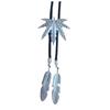 Nueva Medalla Hoja de Arce Cadena Águila Voladora Cuello Polo Cuerda Collar de Cuero Colgante de Corbata Larga A01B2C36