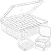 Caja de almacenamiento de joyas, caja clasificadora de cuentas, paquete de material plástico transparente, caja de almacenamiento de herramientas para cuentas multifuncional