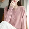 Cárdigan de punto con bloques de color transfronterizo, estilo dos piezas falso, para mujer, nuevo estilo de primavera, cuello redondo, abrigo suéter de punto suave con botones de un solo pecho